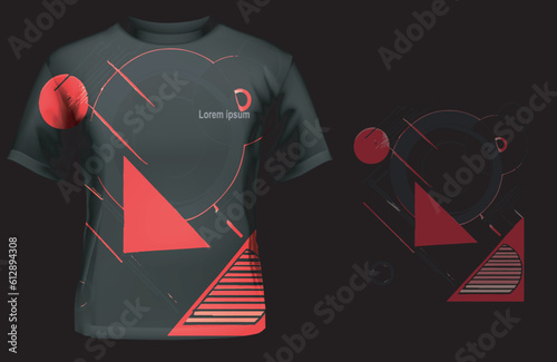 t-shirt sport design template mock up for football uniform front and back view. vector illustration