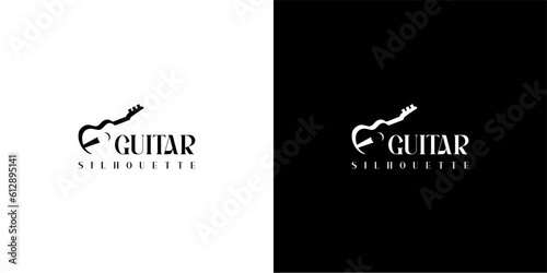 acoustic guitar icon. Thin, Light, Regular And Bold style design isolated on white background photo