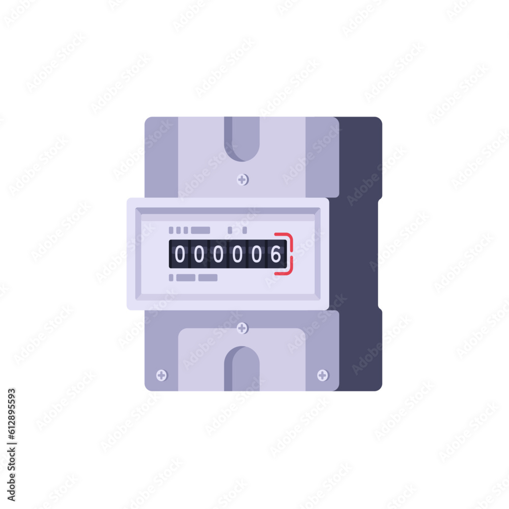 Fototapeta premium electricity meter Icon Isolated Sign Flat Style Vector Illustration Symbol on White Background