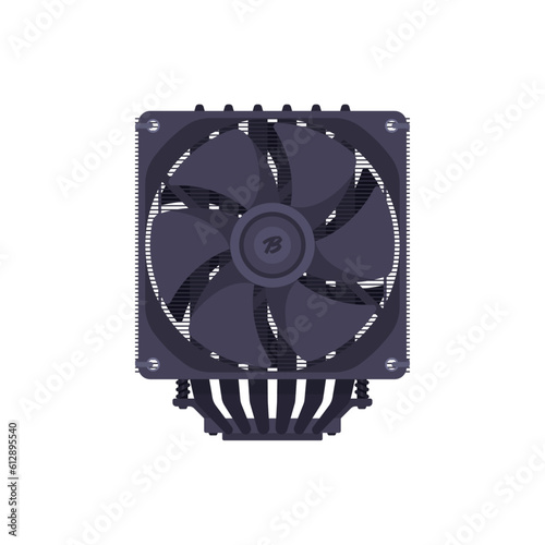 cpu cooler Icon Isolated Sign Flat Style Vector Illustration Symbol on White Background