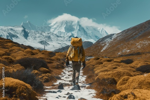 Explorando la belleza natural: Sendero montañoso. Generado con IA