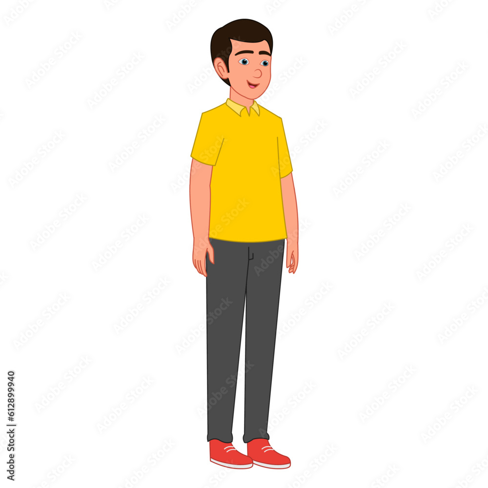 Vector cartoon illustration of indian male character, indian young character, young character Vector cartoon illustration of indian male character, indian young character, young character