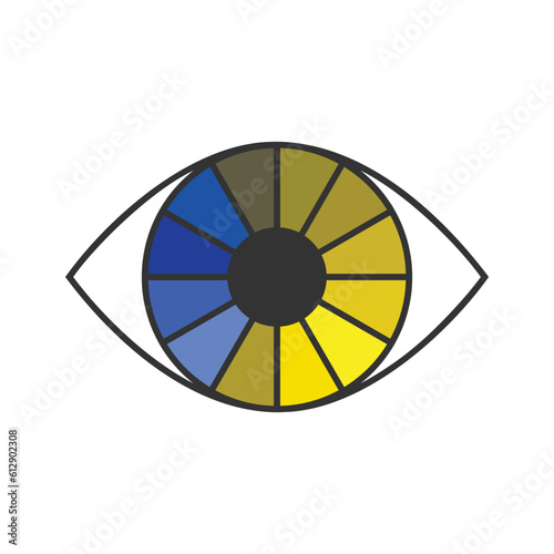 Deuteranopia and Protanopia Vector Icon.