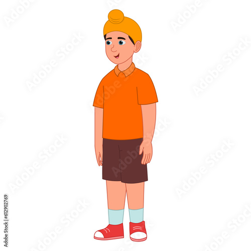 Young punjabi boy, vector cartoon illustration of punjabi kid, cute punjabi kid, little punjabi boy