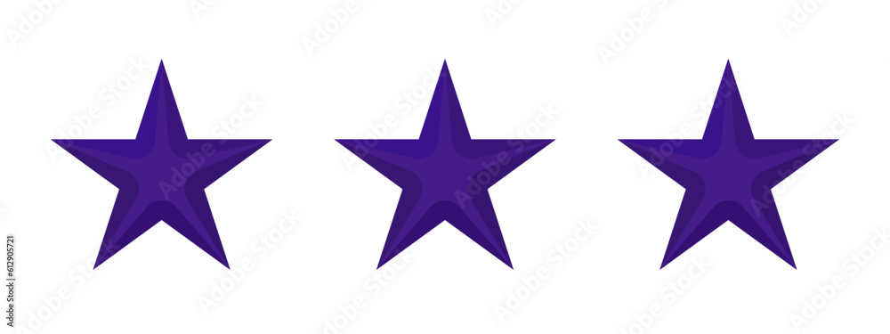 Illustration of a set of three purple stars on a transparent background – Decorative elements for designs Illustration of a set of three purple stars on a transparent background – Decorative elements for designs