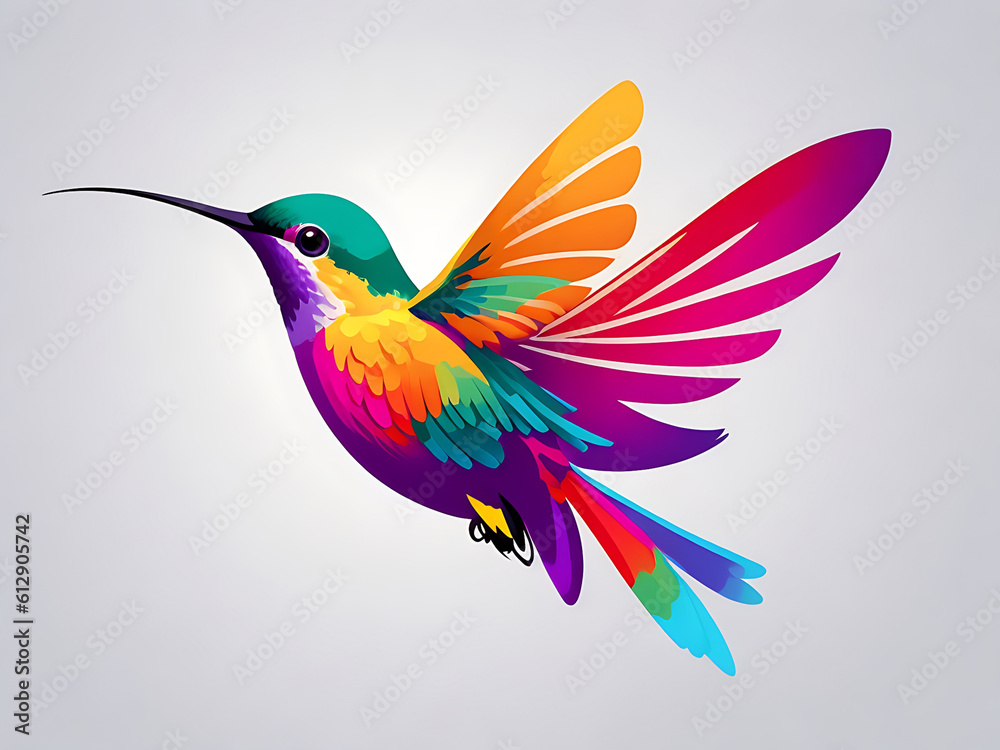 Broad Billed Hummingbird. Using creative backgrounds the colorful bird becomes more interesting and blends with the colors. These birds are native. Broad Billed Hummingbird. Using creative backgrounds the colorful bird becomes more interesting and blends with the colors. These birds are native.