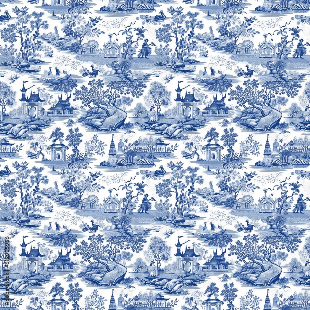 Create stunning seamless patterns with ease Available in blue and white