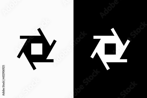 rotation bolt logo vector premium template