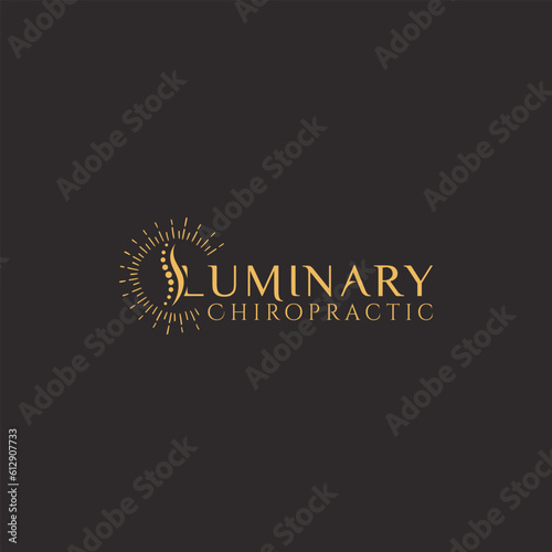 Chiropractic With Sun L Luxury Logo Design For Business
