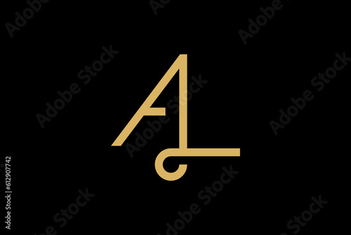 Initials AL logo vector premium template