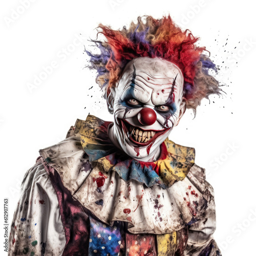 A creepy clown, evil clown