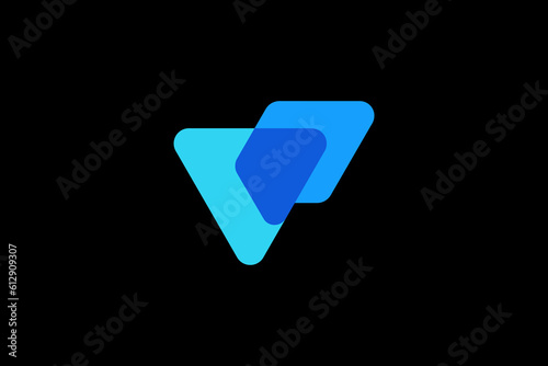 initials letter v overlapping logo vector premium template