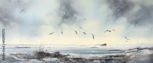 Eternal Waves: Capturing the Tranquility of the Vast Ocean ,Generative AI