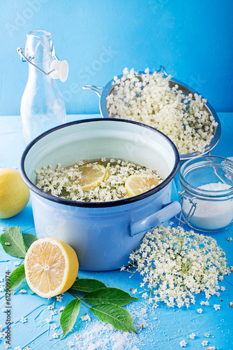 Elderflower cordial lemonade
