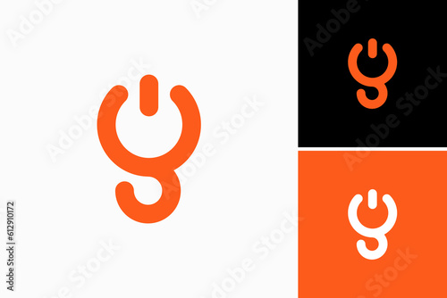 on element with letter g logo vector premium template