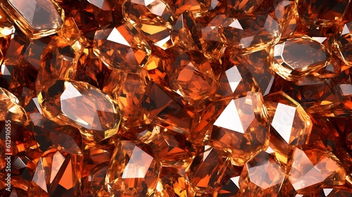 Shimmering Amber Gemstone Against Dark Background.