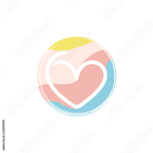 abstrack logo Love design 