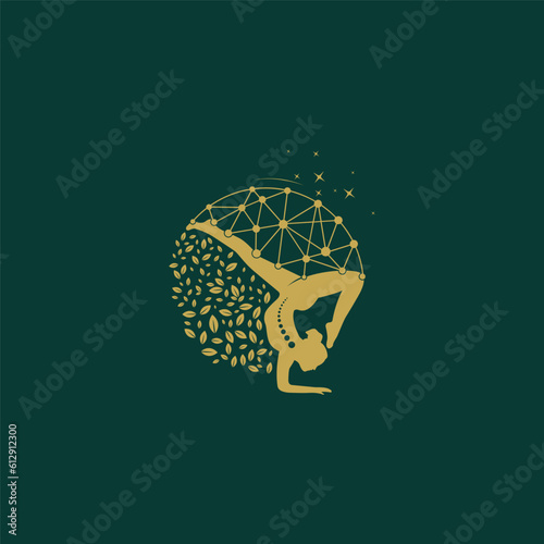 yoga phose logo for balance