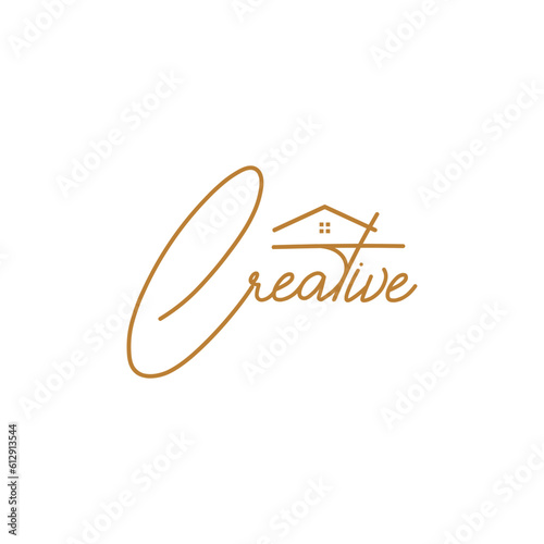 creative text logo home interiors