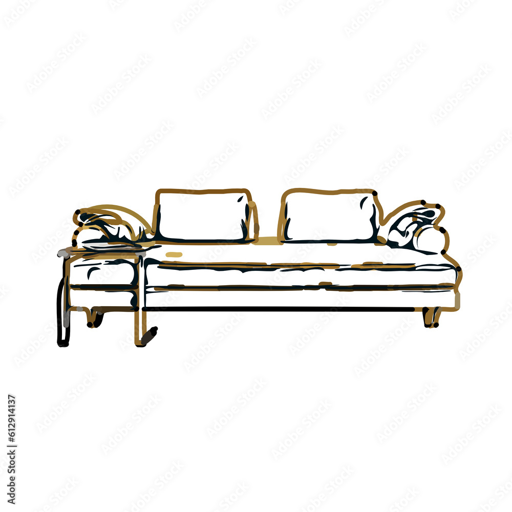 color sketch of a living room chair with transparent background color sketch of a living room chair with transparent background