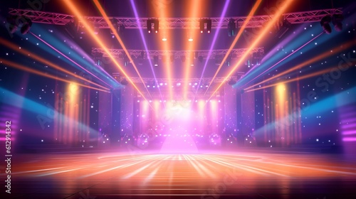 Stunning Stage Lighting: Incredible Lighting and Dramatic Colors Background