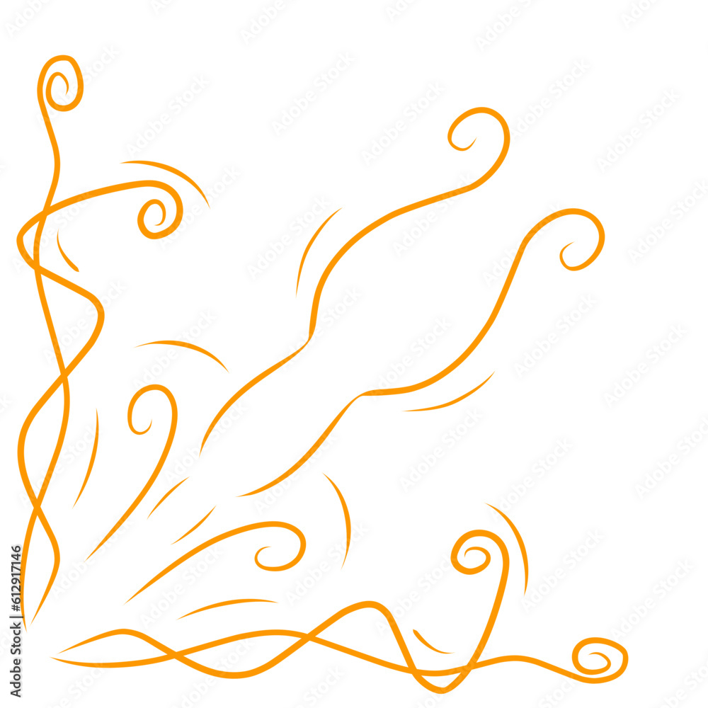 Swirl Side Corner Vector Illustration 