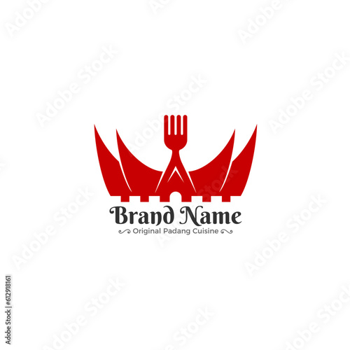 Simple vector illustration of minangkabau or padang food logo design.