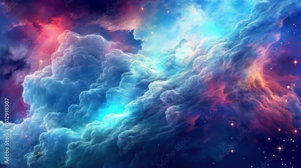 Vibrant Colors Painting the Universe's Starry Canvas. Galaxy background. Vibrant Colors Painting the Universe's Starry Canvas. Galaxy background.