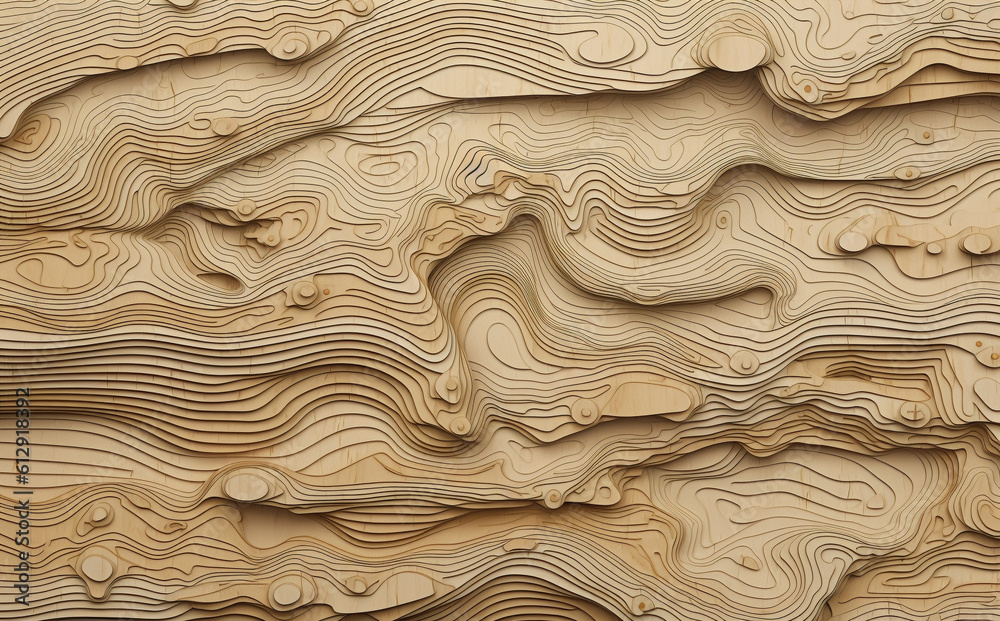 Geographical Symphony: Handcrafted Wooden Topographical Maps as Wall Art, Generative AI Geographical Symphony: Handcrafted Wooden Topographical Maps as Wall Art, Generative AI