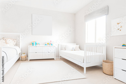 Child room interior frame mockup