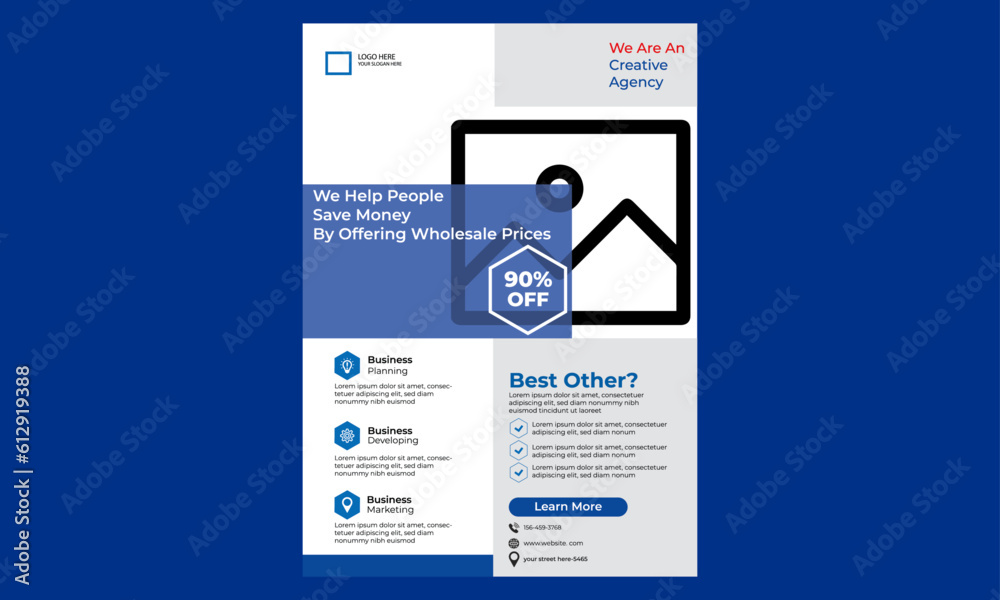 Fototapeta premium Corporate, Business, Marketing Flyer template design.