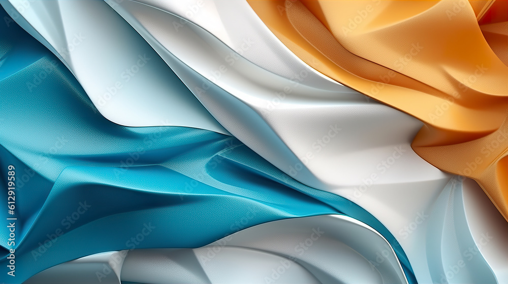 Abstract coloured flowing fabric texture background wallpaper. A.I