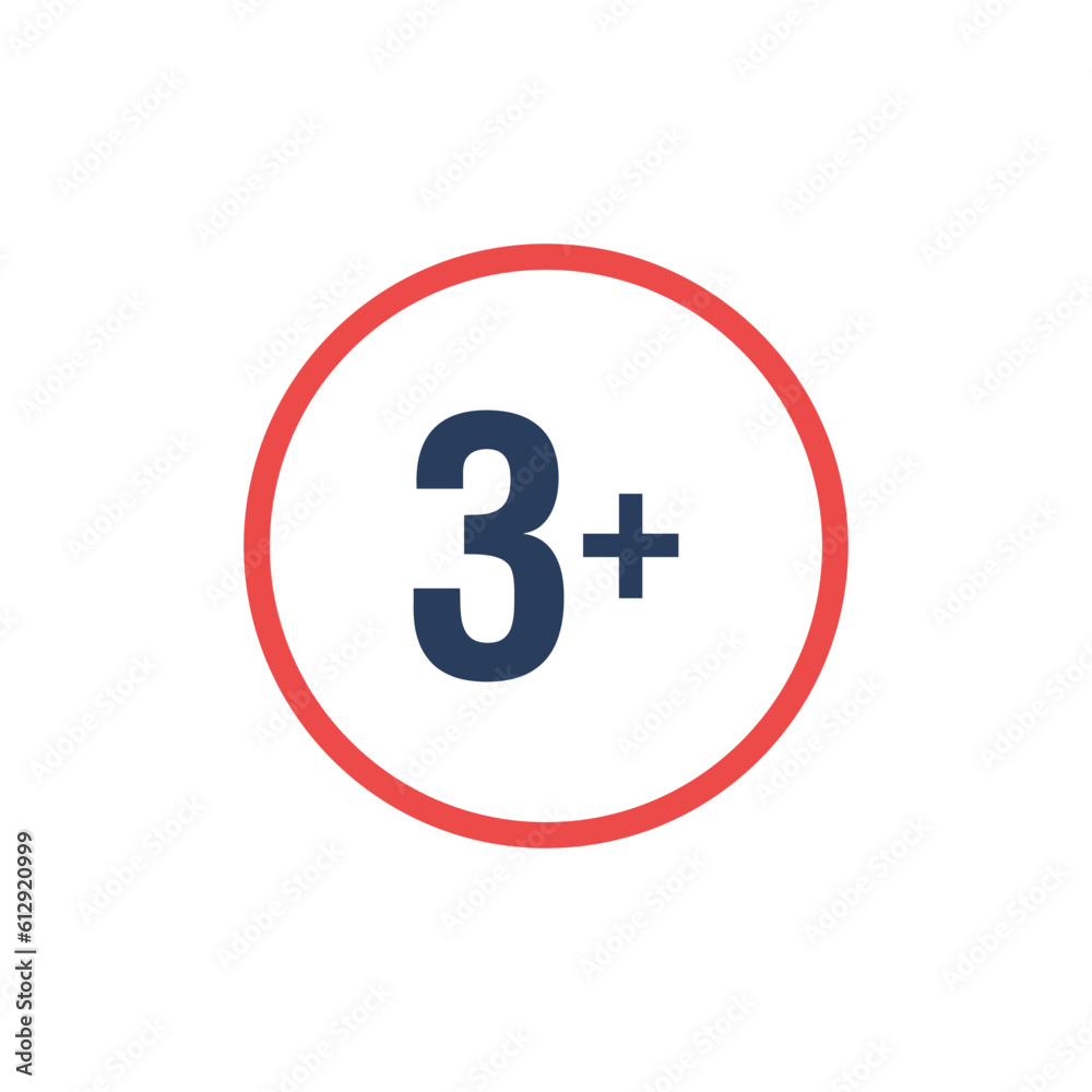 Age Restrictions Limit Sign Icon Template Age Restrictions Limit Sign Icon Template