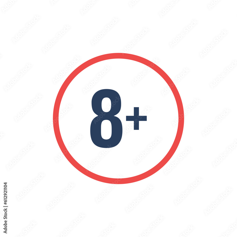 Age Restrictions Limit Sign Icon Template Age Restrictions Limit Sign Icon Template