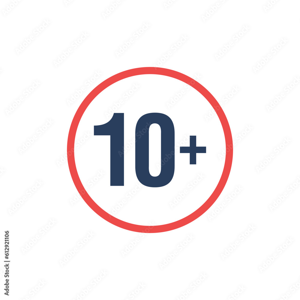 Age Restrictions Limit Sign Icon Template Age Restrictions Limit Sign Icon Template