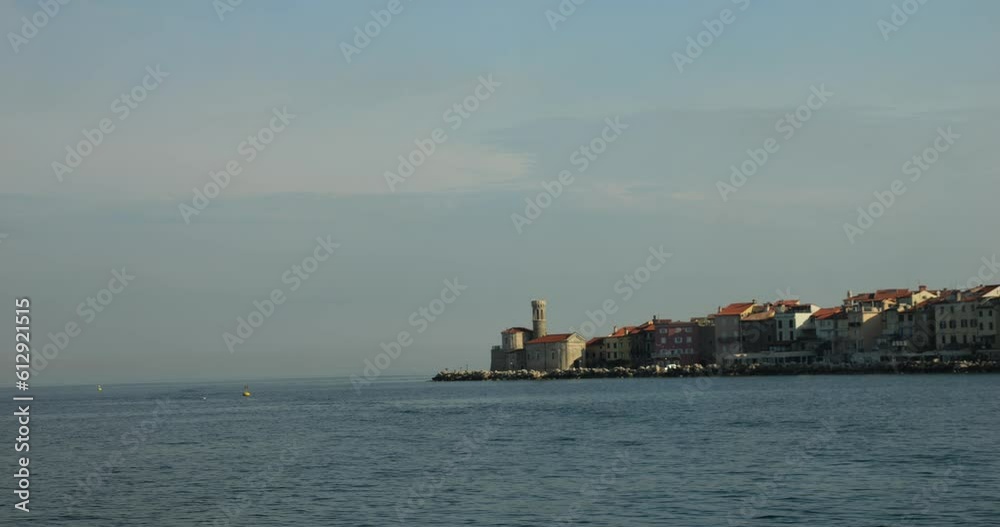 View of the morning Piran and the Adriatic Sea, Slovenia. View of the morning Piran and the Adriatic Sea, Slovenia.