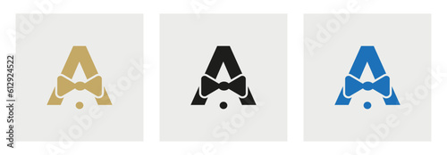 Letter A Business Tie Logo. Suit Logo Design Template