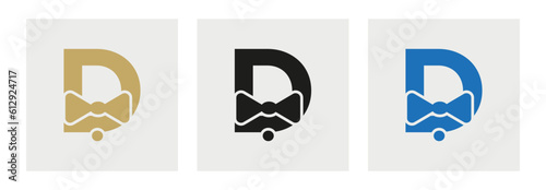 Letter D Business Tie Logo. Suit Logo Design Template