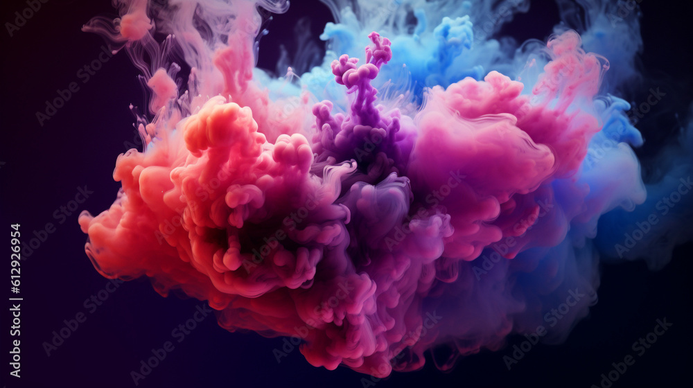 Red, Purple, Pink, Blue, Smoke Bomb Art ,Generative AI Red, Purple, Pink, Blue, Smoke Bomb Art ,Generative AI