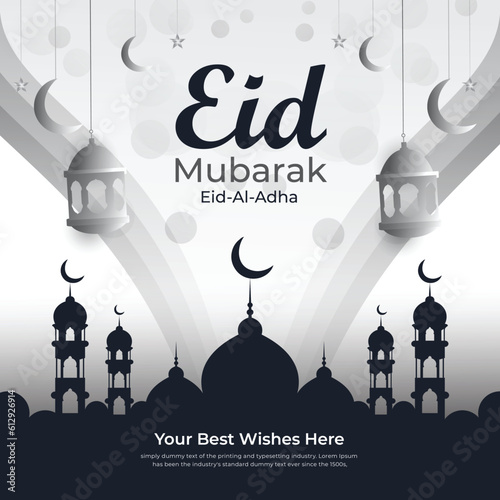 Eid mubarak and eid ul adha social media banner instagram post template