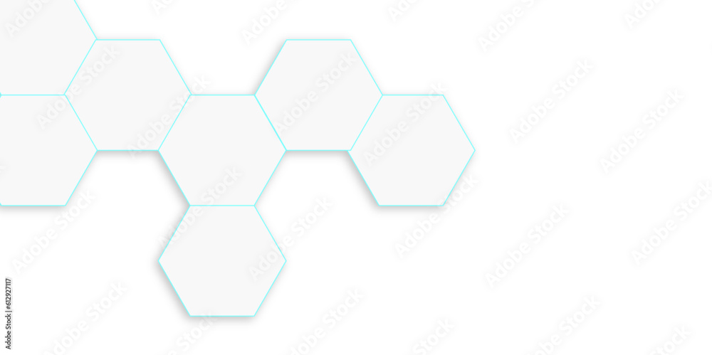 Luxury grey hexagonal abstract background with shadow and blue line. Geometric 3d texture illustration. Abstract hexagonal concept technology, banner and wallpaper background. Luxury grey hexagonal abstract background with shadow and blue line. Geometric 3d texture illustration. Abstract hexagonal concept technology, banner and wallpaper background.