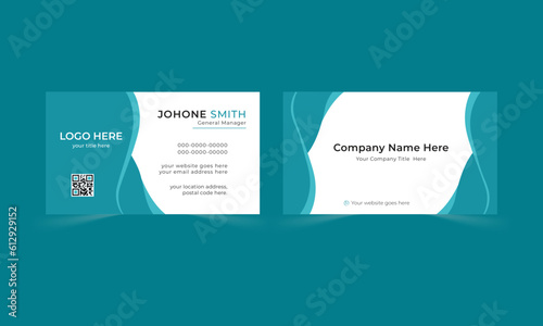 Modern new corporate template clean business card design
