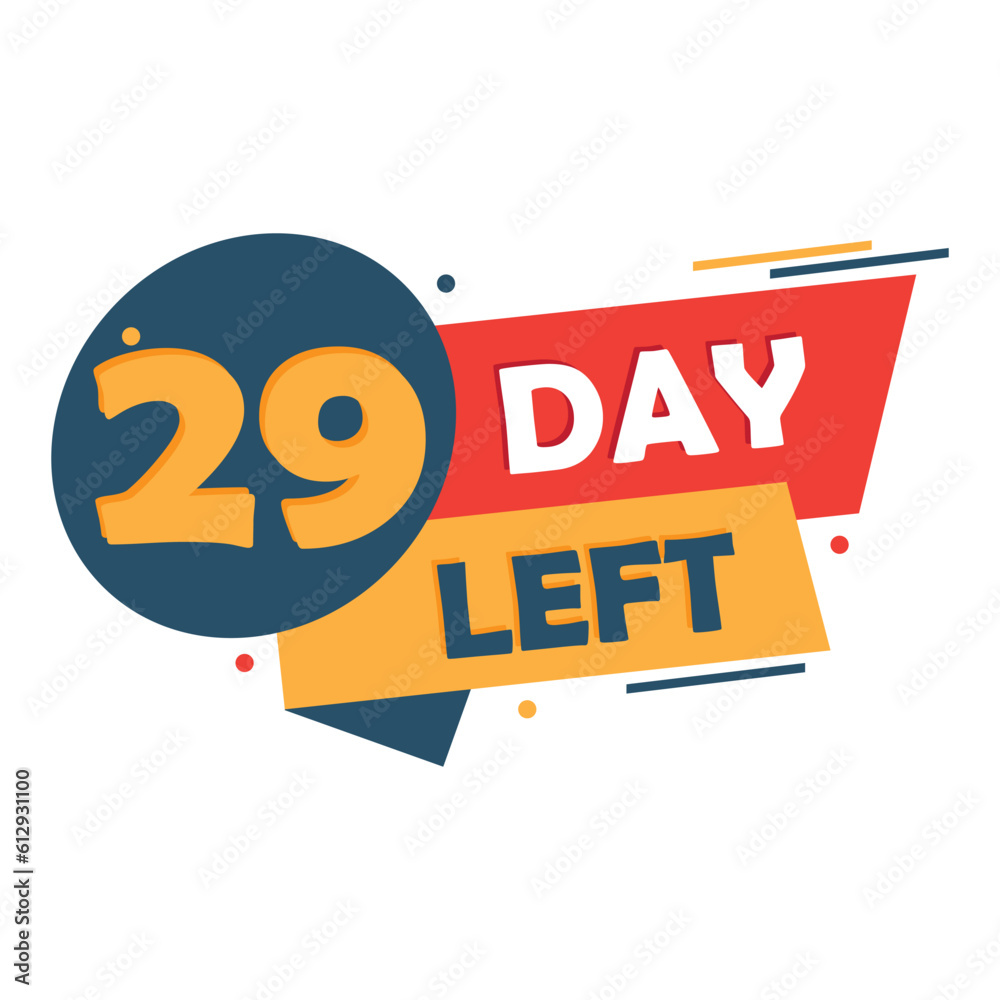 Obraz premium Day Left Countdown