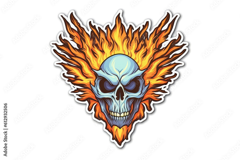 Banshee Sticker On White Background. Generative AI Banshee Sticker On White Background. Generative AI