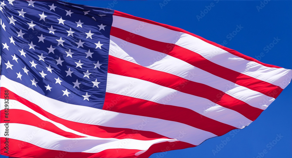 Fototapeta premium flag of United states of America, generative ai