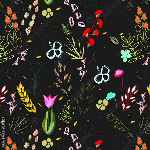 abstract flowers bouquet background
black leaf petals composition of flowers