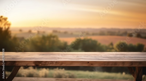 bench in the morning HD 8K wallpaper Stock Photographic Image