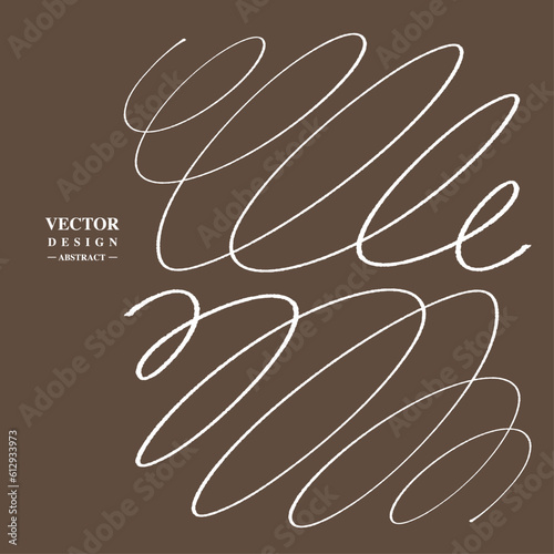 Random hand-drawn lines, visually varying abstract lines, vector material.
