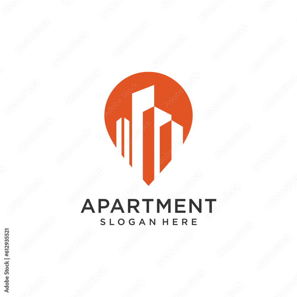 Building logo design idea with modern creative simple abstract unique concept Building logo design idea with modern creative simple abstract unique concept
