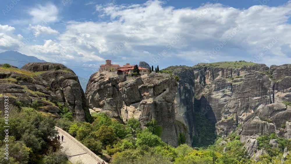 A view of Meteora Monastery in Kalambaka, Greece